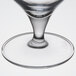 A close-up of a clear Reserve by Libbey Neo wine glass with a small rim.