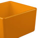 A square orange Tablecraft bowl.