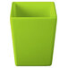 A lime green square Tablecraft container.