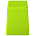 A lime green Tablecraft plastic bowl with a white stripe.