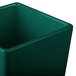 A Tablecraft Contemporary Collection hunter green square bowl.