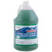A green jug of Noble Chemical Reflect Super Concentrated Window Cleaner.