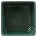 A green square Tablecraft bowl with a white speckled background.