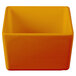 A yellow square Tablecraft Contemporary Collection bowl with a white background.