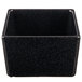 A black square Tablecraft bowl with speckled specks.