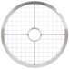 A circular metal Hobart low dicing grid with grids.