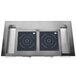 A Tablecraft double countertop induction station kit with two clear glass cooktops over black and white circles.