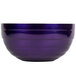 A close-up of a Vollrath Passion Purple beehive serving bowl.