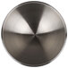 A Vollrath stainless steel round beehive serving bowl with a circular design on the surface.