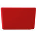 A red rectangular Tablecraft bowl.