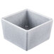 A square grey Tablecraft Contemporary Collection granite bowl with a lid.
