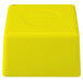 A yellow square Tablecraft bowl with a circle in the middle.