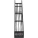 A black Monin syrup rack with four tiers.