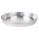 An American Metalcraft aluminum pizza pan with a tapered edge.