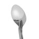A Vollrath stainless steel basting spoon with a silver handle and spoon.