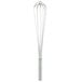 A Vollrath stainless steel French whisk with a handle on a white background.