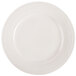 A 9 3/8" ivory china plate with an embossed white border.