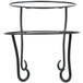 An American Metalcraft Ironworks two-tier display stand with curled metal legs.