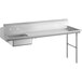 A Regency stainless steel dishtable with a right drainboard.