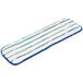 A white and blue 3M mop pad with a blue stripe.