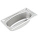 A Vollrath stainless steel oval pan with a rectangular shape.