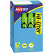 A box of Avery Hi-Liter fluorescent green highlighters.