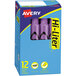 A box of Avery Hi-Liter fluorescent purple highlighters.