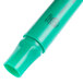 A close up of a Universal fluorescent green chisel tip highlighter tube.