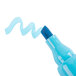The Universal Fluorescent Blue Chisel Tip Highlighter with blue lines on it.