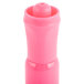 A close up of a Universal fluorescent pink highlighter with a lid on it.