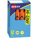 A box of Avery Hi-Liter fluorescent orange markers.