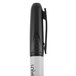 A black Universal Fine Point Permanent Marker with a white clip.