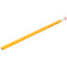 A Universal yellow woodcase pencil with a black eraser on a white background.