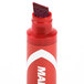 An Avery red desk style permanent marker with a purple top.
