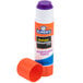 An Elmer's Disappearing Purple School Glue Stick with a cap on a table.