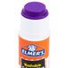An Elmer's disappearing purple glue stick with white and purple packaging.