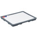 A white Universal magnetic melamine dry erase board with a charcoal frame.