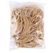 A bag of beige Universal rubber bands.