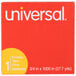 A red box with a yellow and red label with white text for Universal clear tape.