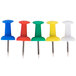 A group of Universal 3/8" plastic push pins in assorted rainbow colors.
