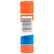 An orange and blue Elmer's Disappearing Purple School Glue Stick with a barcode on it.