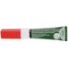 A green tube with a red cap.