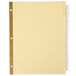 A yellow file folder with Avery Buff Paper clear insertable dividers.