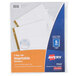 A package of Avery Big Tab White Paper 5-Tab Dividers with a blue and white label.