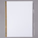 A white paper with gold strips on top of white background.