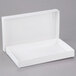 A white rectangular 2-piece Valentine's Day candy box with a lid.