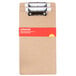 A white box containing 3 brown Universal hardboard clipboards with a red label.