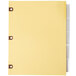 A yellow file folder with Avery clear tab dividers.