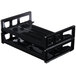 A Universal black plastic desk tray with two compartments.