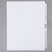 A white sheet of paper with Avery 11397 Table of Contents dividers with black and white labels.